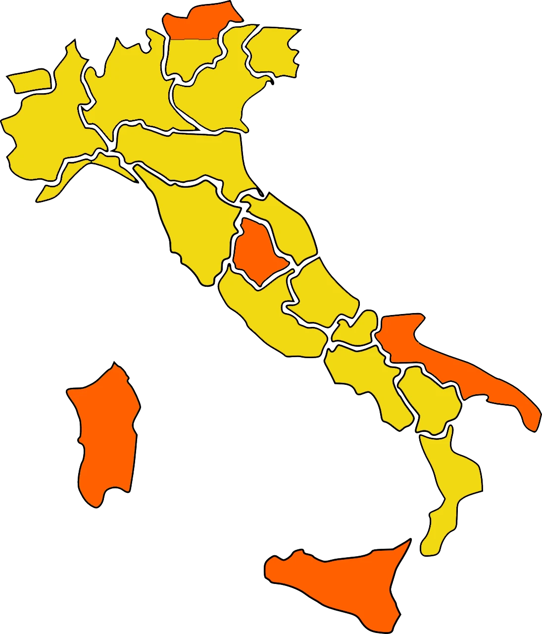 Covid-19: Aggiornati i colori delle regioni (a partire dal 1 Febbraio 2021)